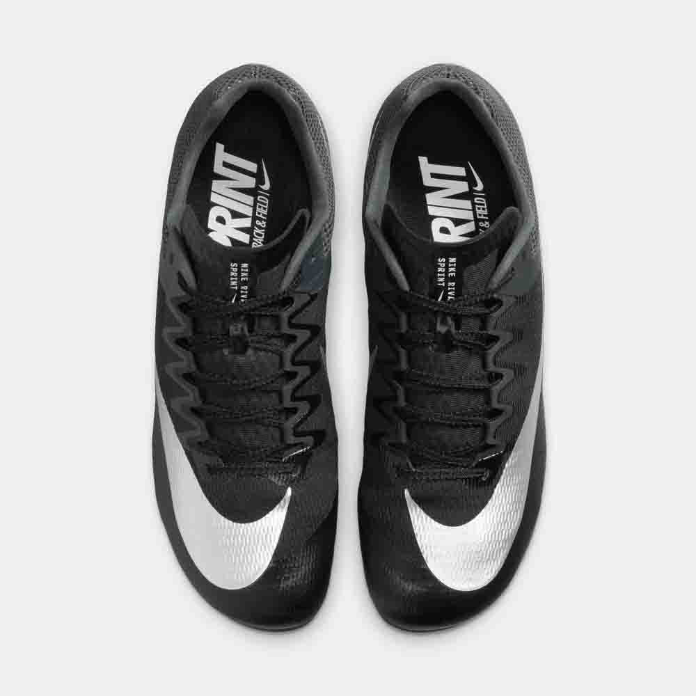Top view of the Nike Zoom Rival Sprinting Spikes.