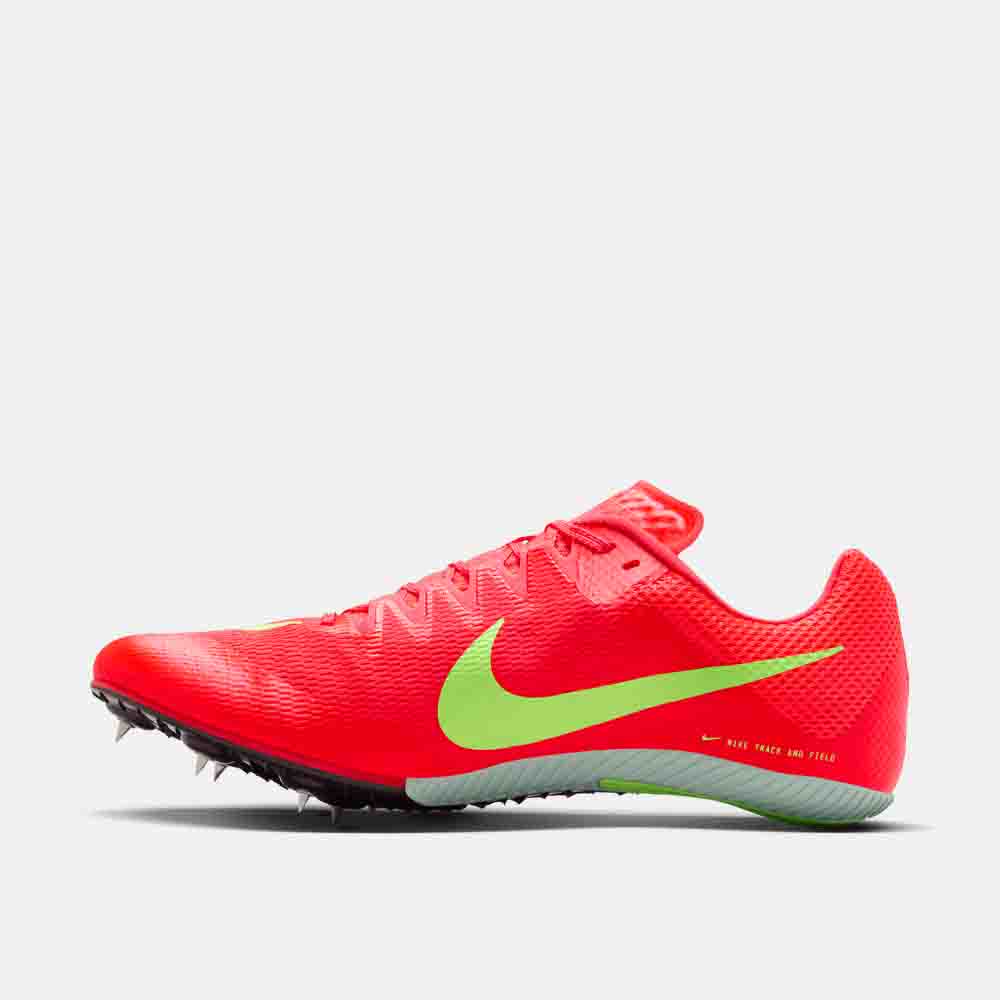 Side medial view of the Nike Zoom Rival Sprinting Spikes.