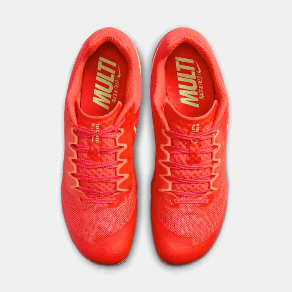 Top view of the Nike Zoom Rival Multi-Event Spikes.