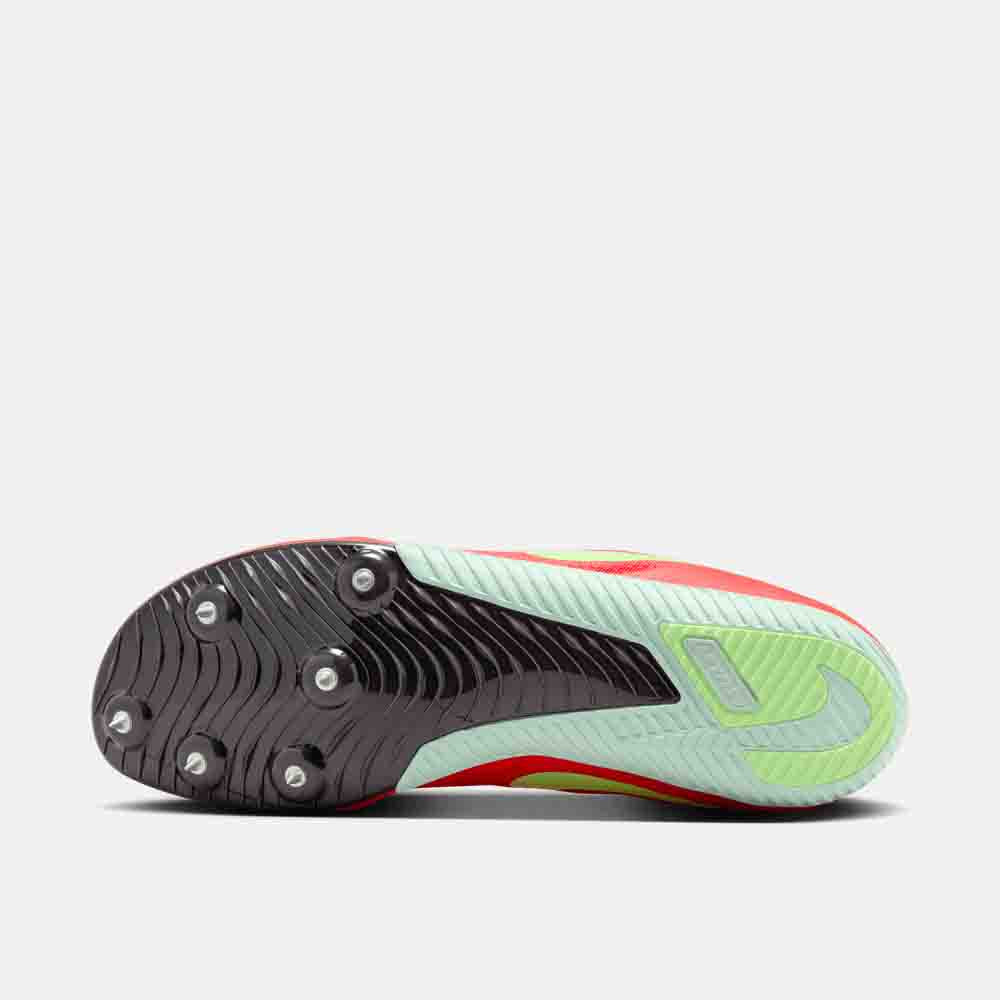 Bottom view of the Nike Zoom Rival Multi-Event Spikes.