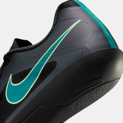 Up close, rear view of the Nike Zoom Rival SD 2 Throwing Shoes.