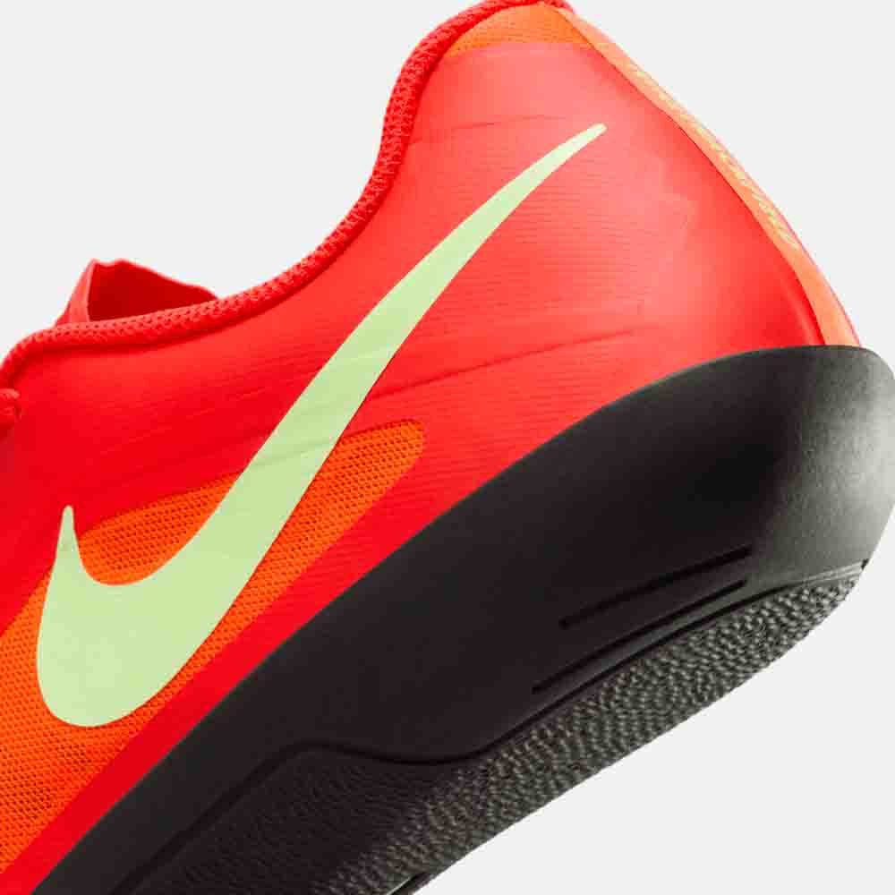 Up close, rear view of the Nike Zoom Rival SD 2 Throwing Shoes.