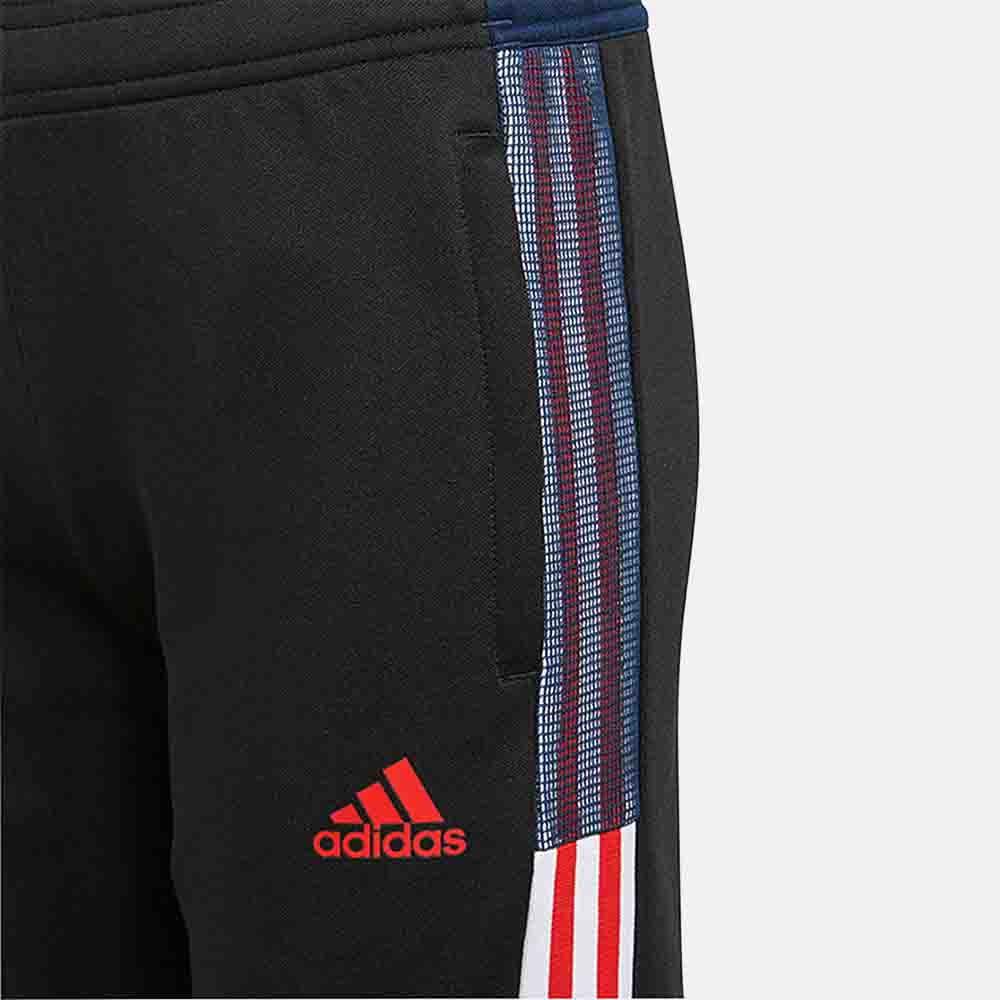 Up close, side view of the Adidas Girls' Tiro 21 Track Pants.