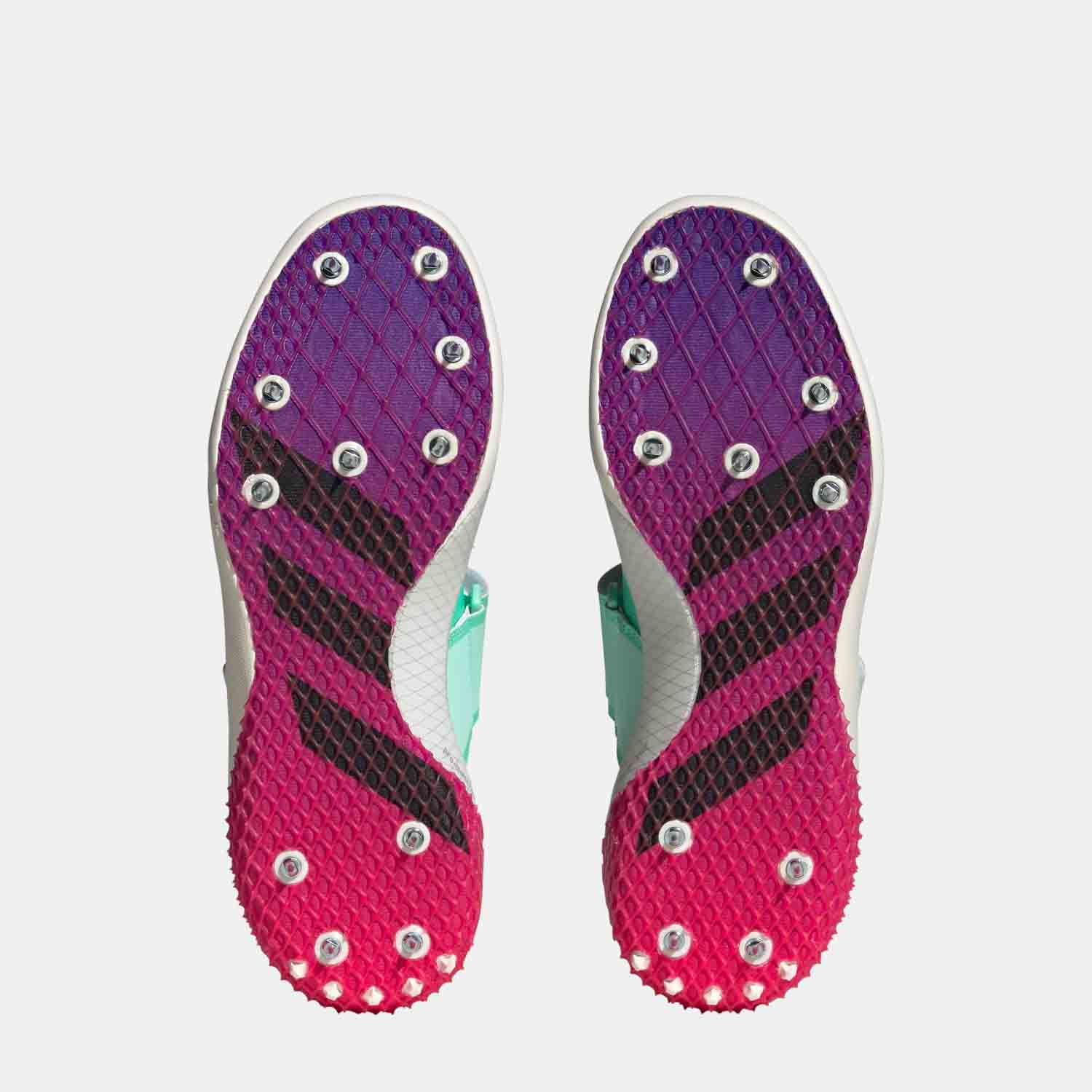 Bottom view of Adidas Adizero Javelin Shoes.