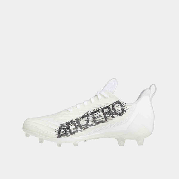 Side medial view of the Adidas Adizero Football Cleats.