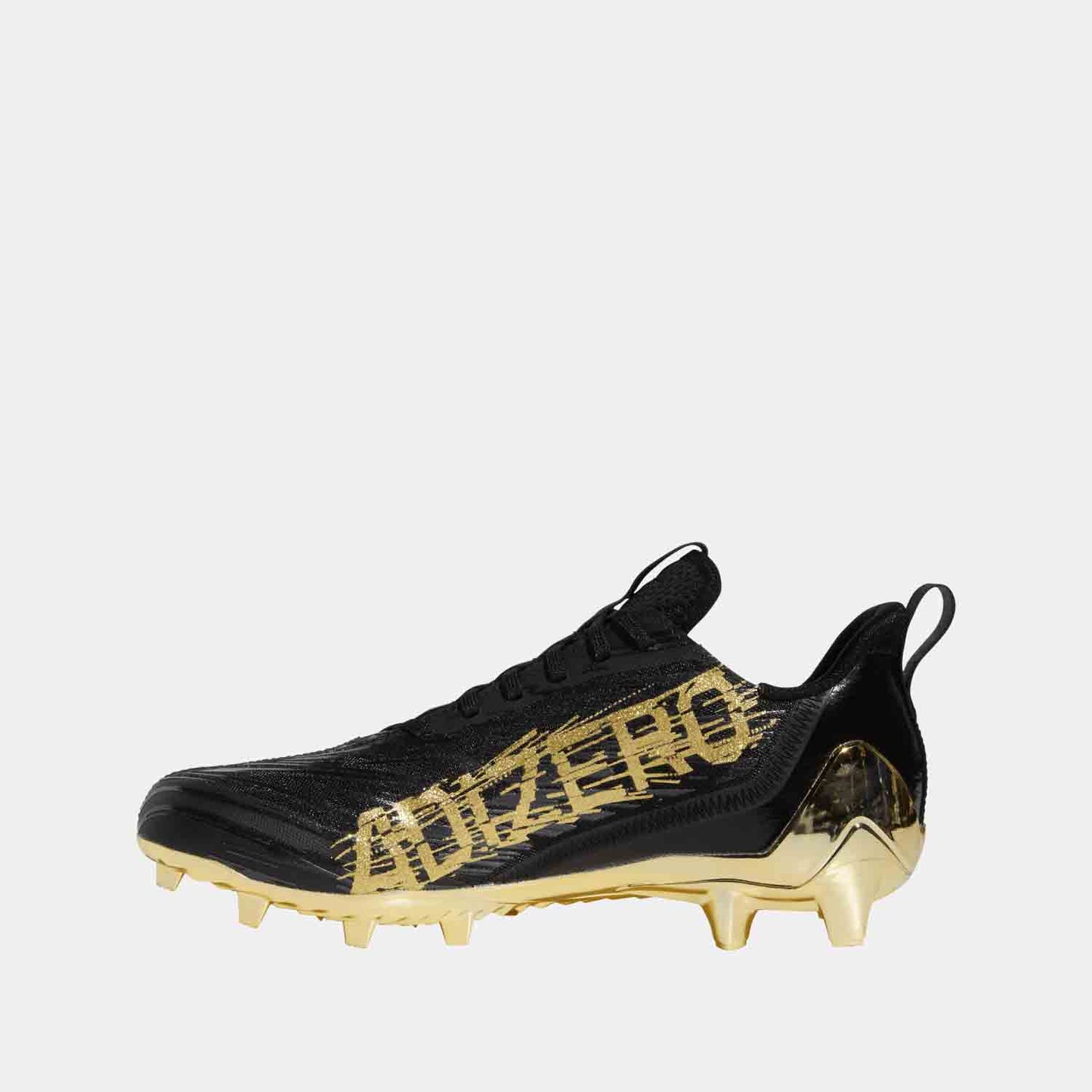 Side medial view of Adidas Adizero Men's Football Cleats.