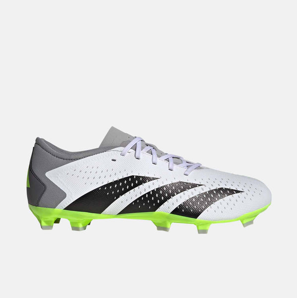 Side view of Adidas Men's Predator Accuracy 3 Firm Ground Soccer Cleats.