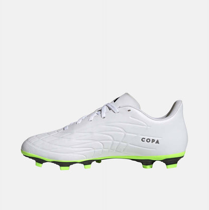 Side medial view of Adidas Copa Pure 4 Flexible Ground Soccer Cleats.