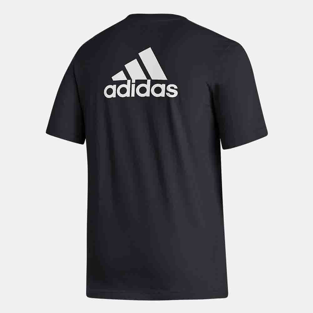 Rear view of the Men's Adidas Fresh Short Sleeve Tee Logo.