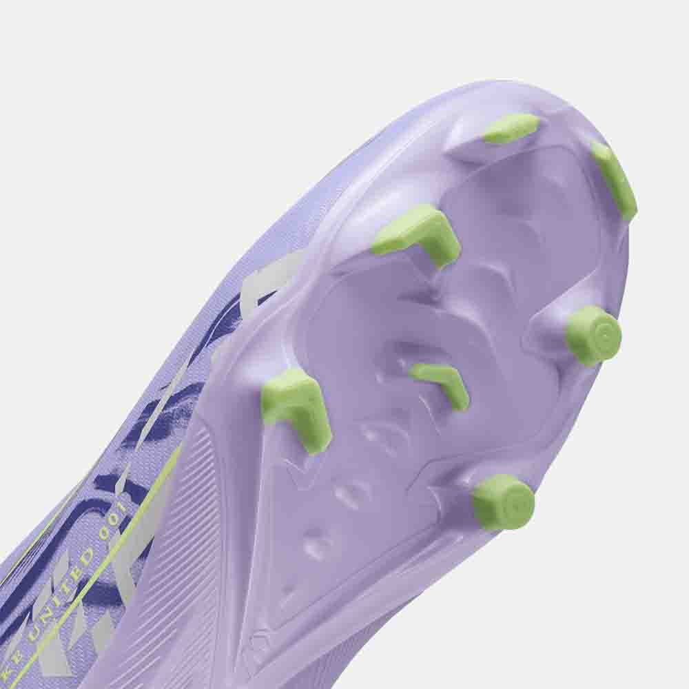 Up close, bottom view of the Kids' Mercurial Superfly 10 Academy Soccer Cleats.