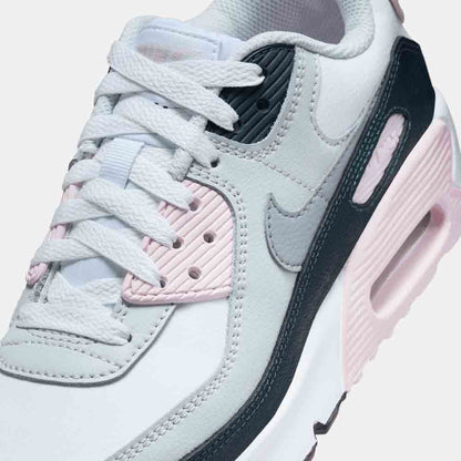 Up close, front view of the Nike Kids' Air Max 90.