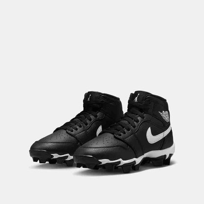 Front view of the Kids' Jordan 1 Mid Football Cleats.