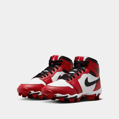 Front view of the Kids' Jordan 1 Mid Football Cleats.