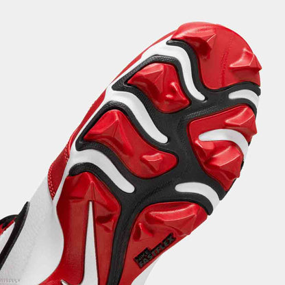 Bottom view of the Kids' Jordan 1 Mid Football Cleats.