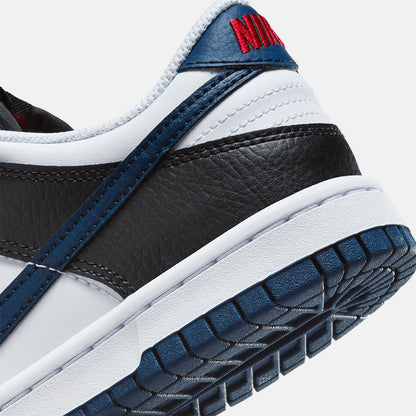 Up close, rear view of the Nike Kids' Dunk Low.