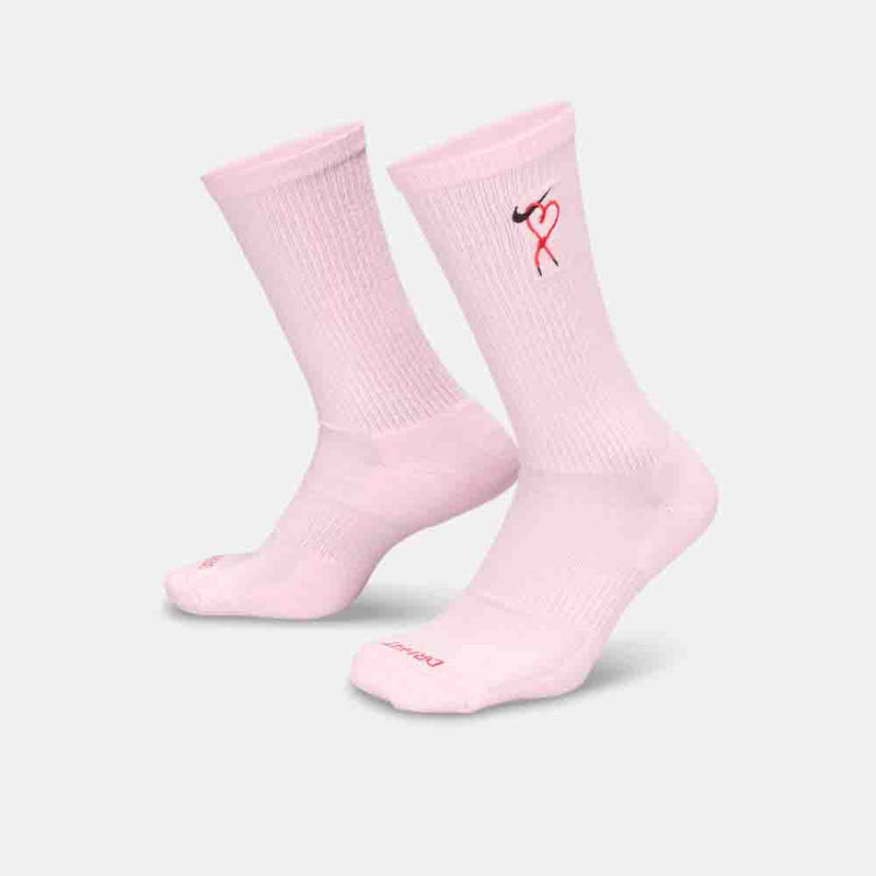Side view of the Nike VDay Crew Socks (1 pair).