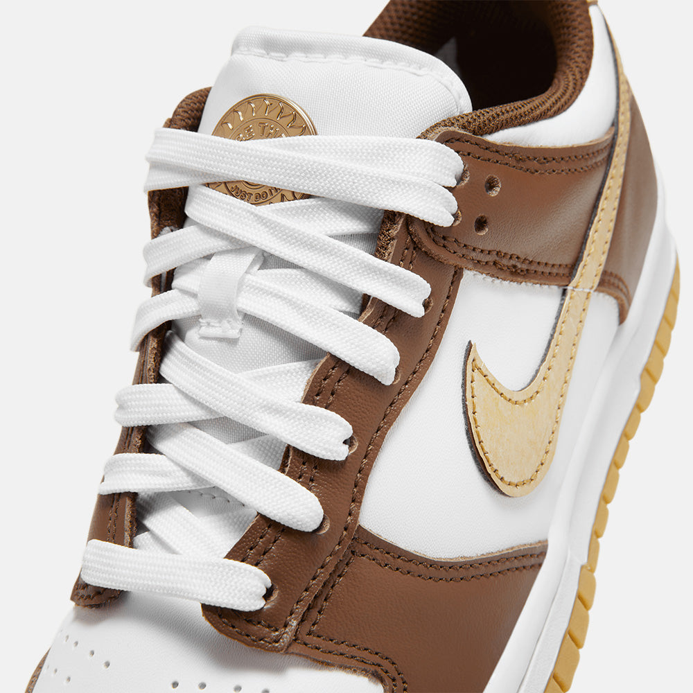 Up close, front view of the Nike Kids' Dunk Low.