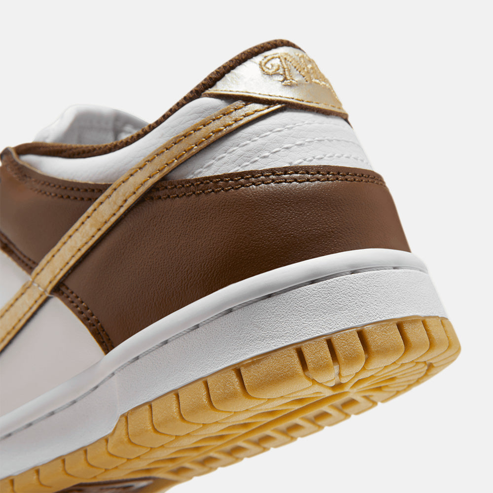 Up close, rear view of the Nike Kids' Dunk Low.