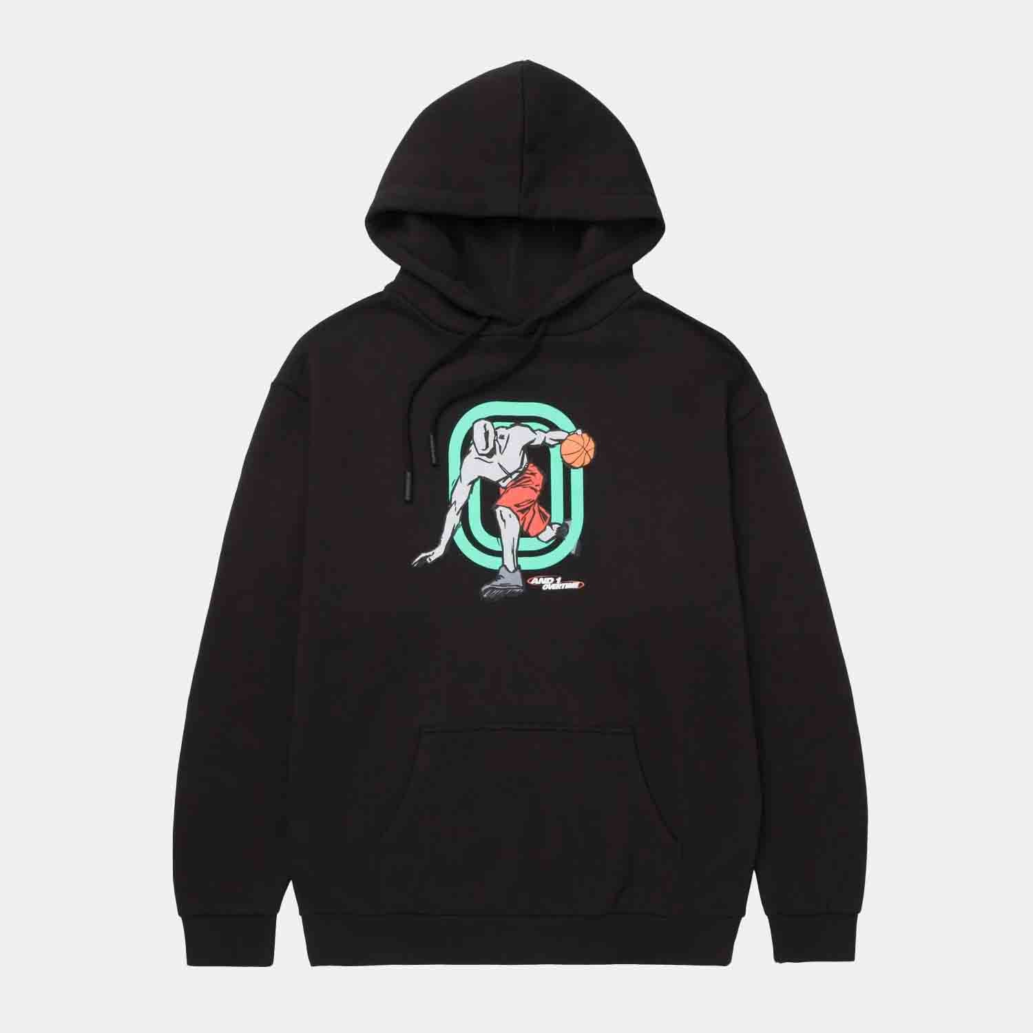 Front view of Men's OT X AND1 Hooping Hoodie.