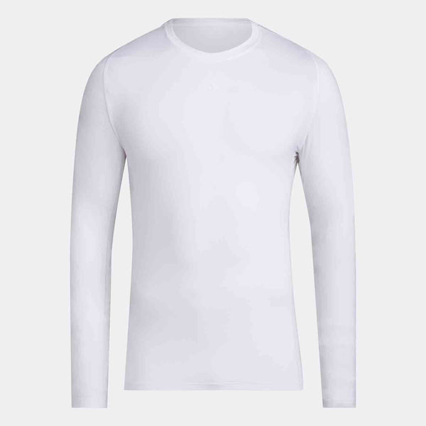 Front view of Adidas Men's Techfit Long Sleeve Tee.