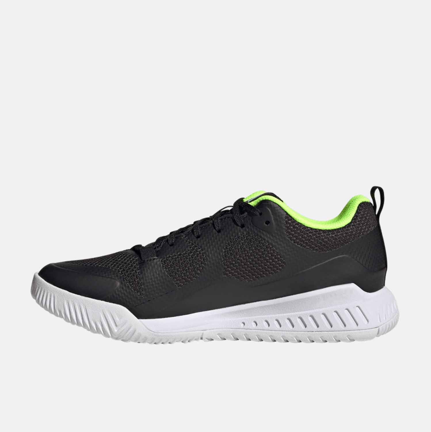 Side medial view of Women's Adidas Court Team Bounce 2.0.