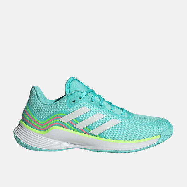 Side view of Women's Adidas Novaflight Volleyball Shoes.