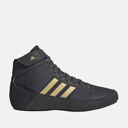 Side view of Adidas Youth HVC 2 Wrestling Shoes.