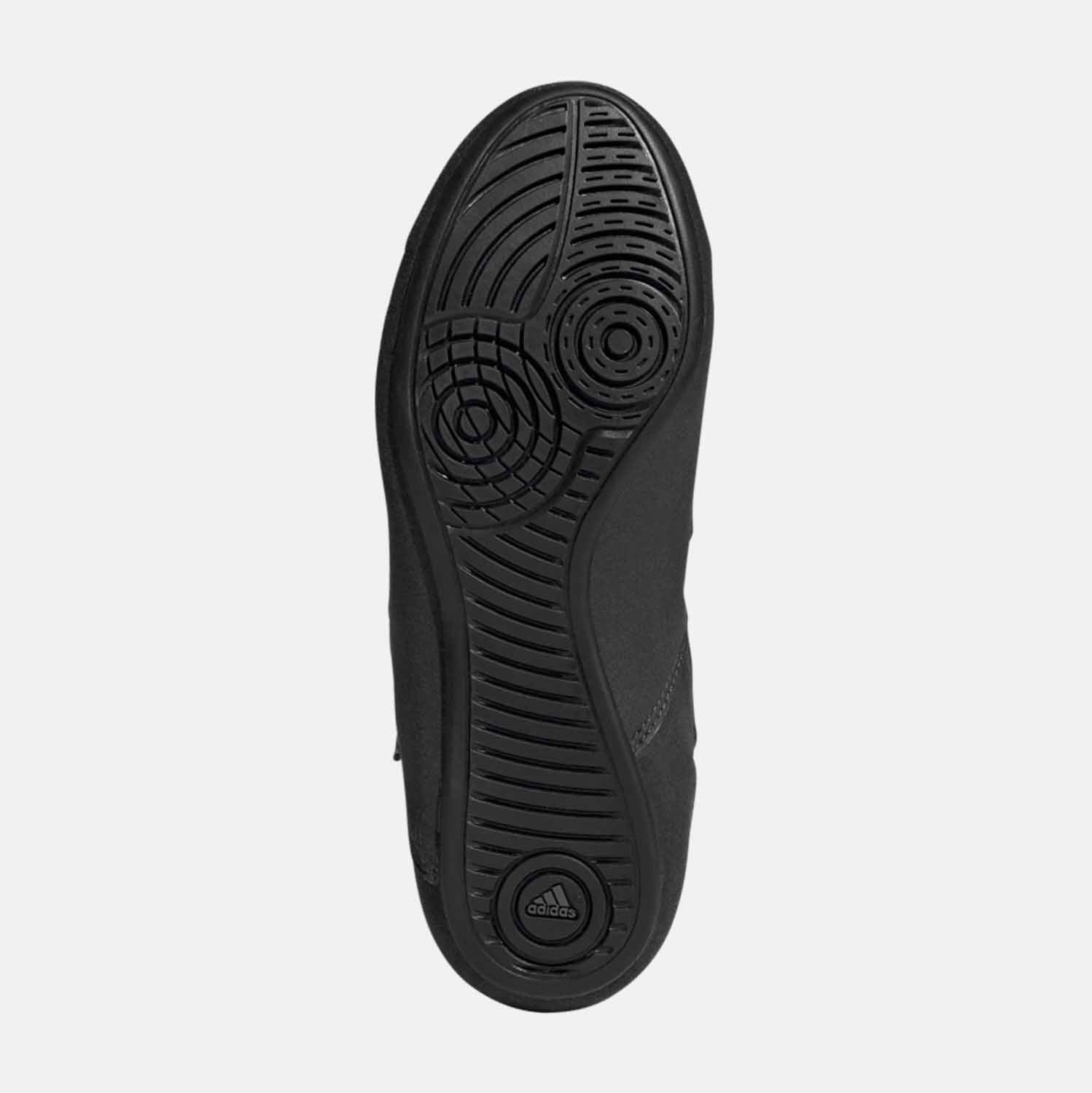 Bottom view of Adidas Youth HVC 2 Wrestling Shoes.
