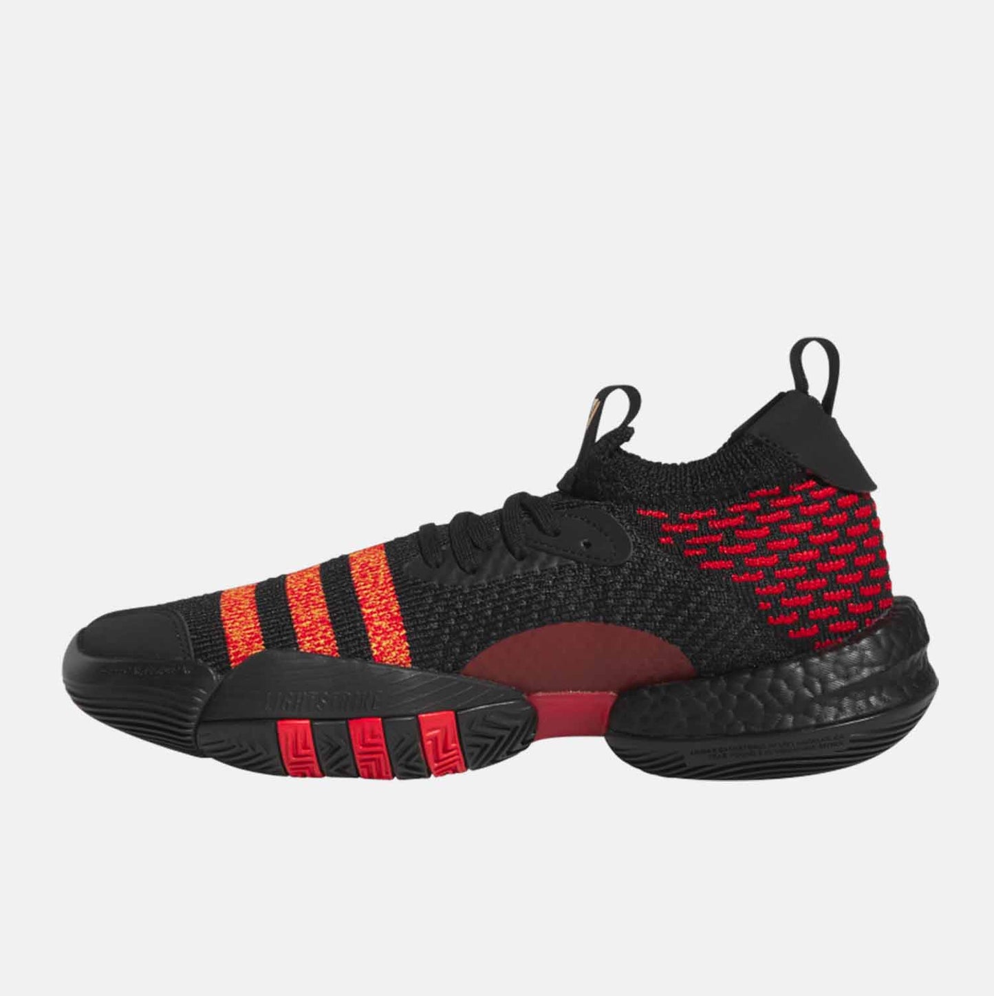 Side medial view of Men's Adidas Trae Young 2 Low Basketball Shoes.