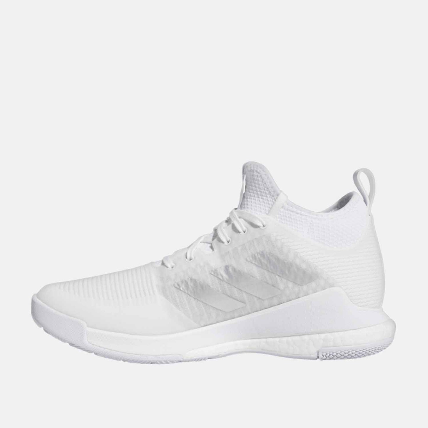 Side medial view of Women's Adidas Crazyflight Mid Volleyball Shoes.