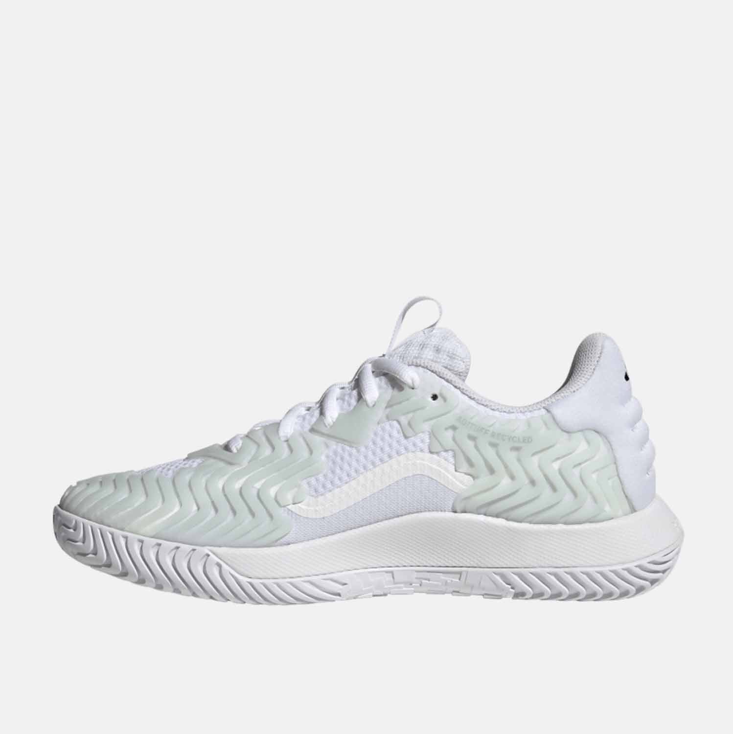 Side medial view of Men's Adidas SoleMatch Control Tennis Shoes.