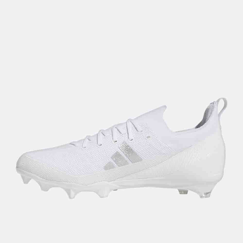 Side medial view of the Adidas Men's Adizero Electric+ Football Cleats.