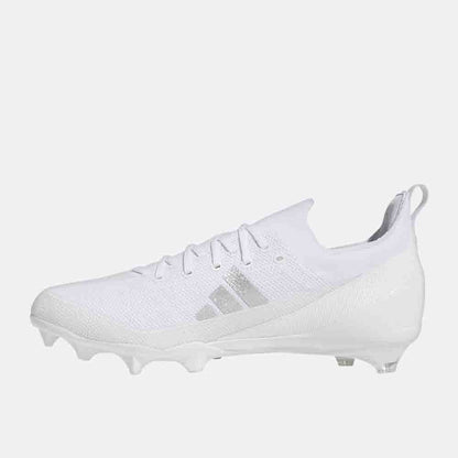 Side medial view of the Adidas Men's Adizero Electric+ Football Cleats.