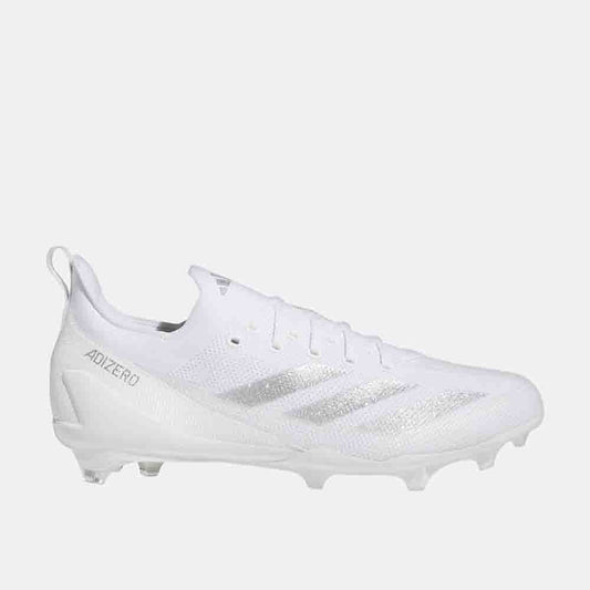 Side view of the Adidas Men's Adizero Electric+ Football Cleats.