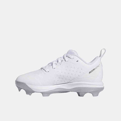 Side medial view of the Kids' Adidas Adizero Instinct TPU Baseball Cleats.