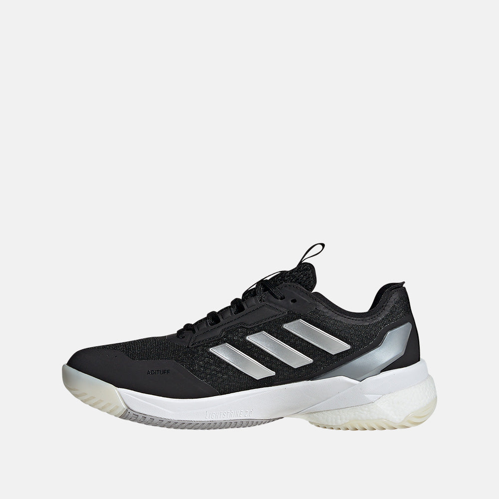 Side medial view of the Adidas Women's Crazyflight 5 Indoor Shoes.