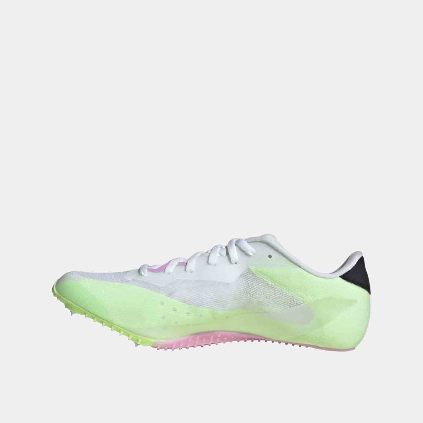 Side medial view of Adidas Sprintstar Sprinting Spikes.