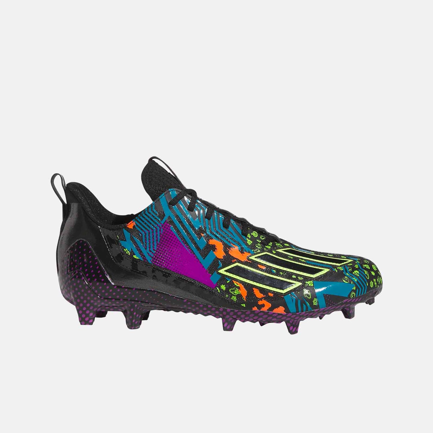 Side view of Adidas Adizero 12.0 Mismatch Football Cleats.