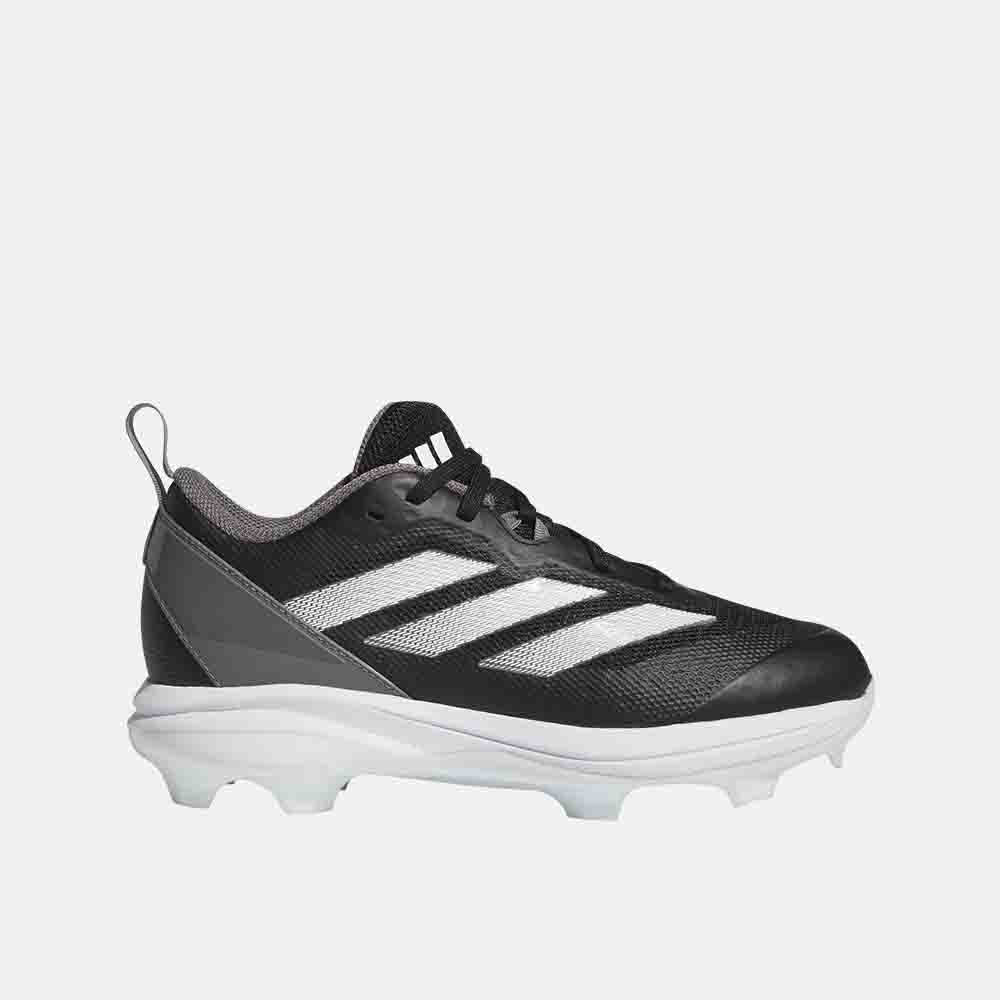 Side medial view of the Kids' Adidas Adizero Instinct TPU Baseball Cleats.