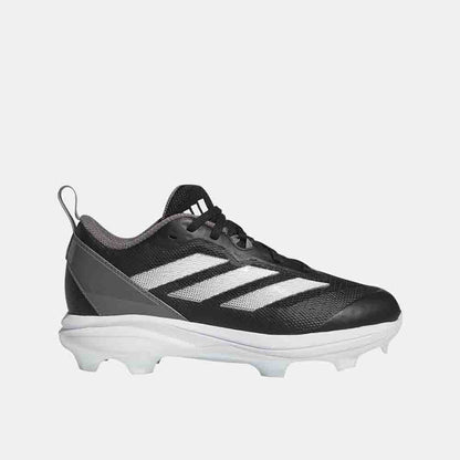 Side medial view of the Kids' Adidas Adizero Instinct TPU Baseball Cleats.
