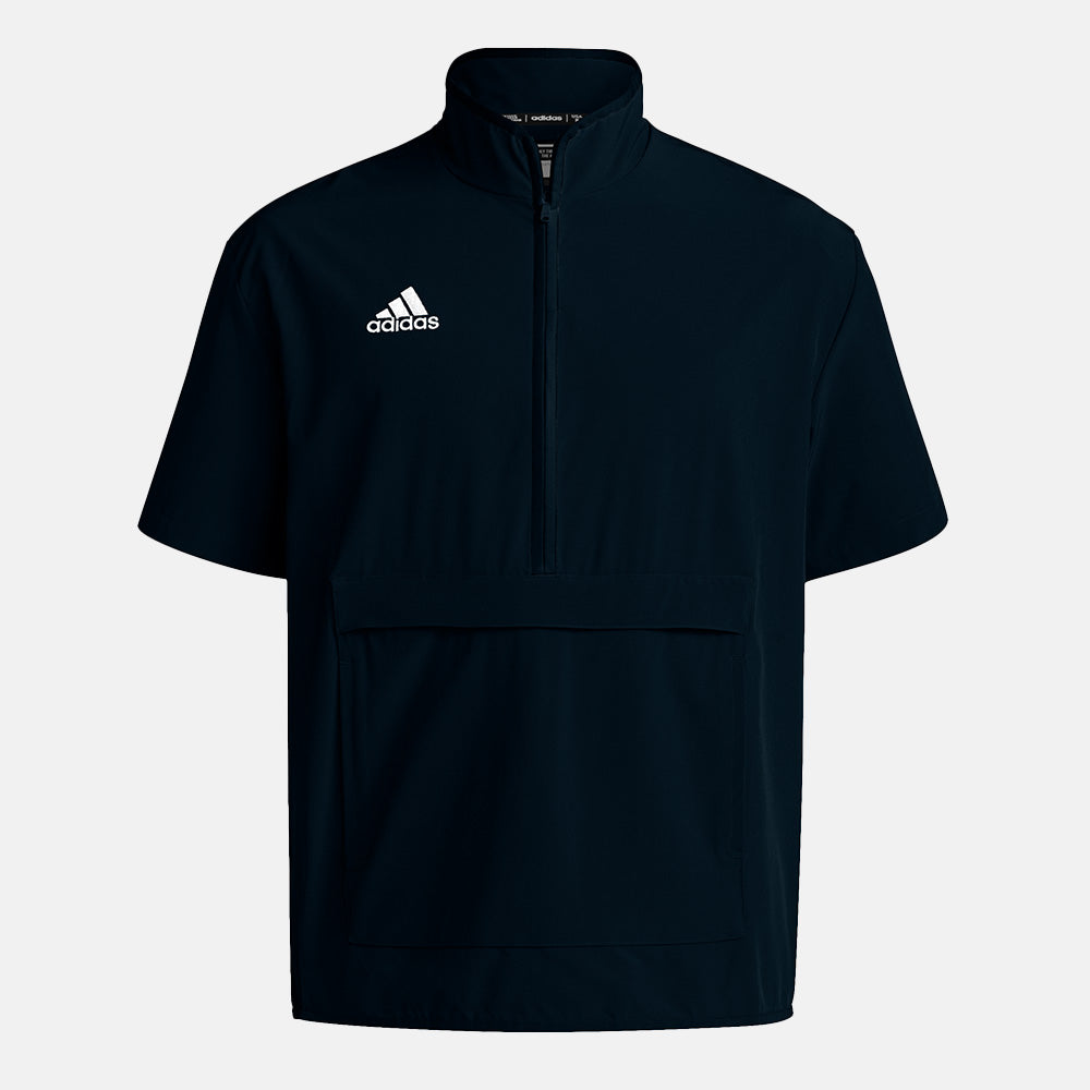 Front view of the Adidas Men's Coach Short Sleeve 1/4 Zip.