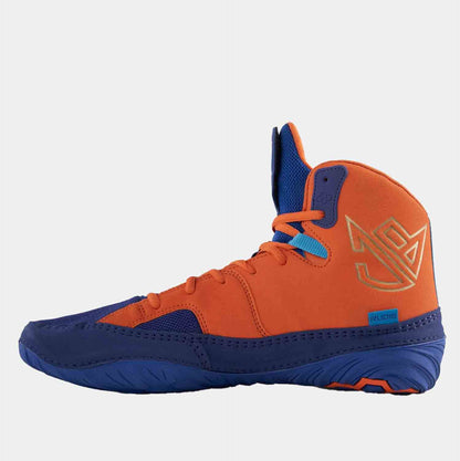 Side medial view of Rudis JB1 Adult World Wide Wrestling Shoes.