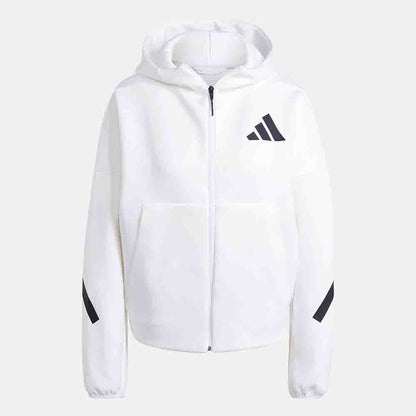 Front view of the Adidas Women's Z.N.E Full Zip Hoodie.