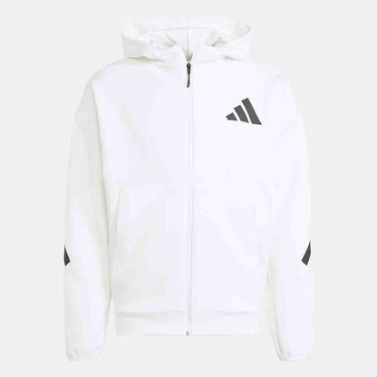 Front view of the Men's Adidas Z.N.E Full Zip Hoodie.