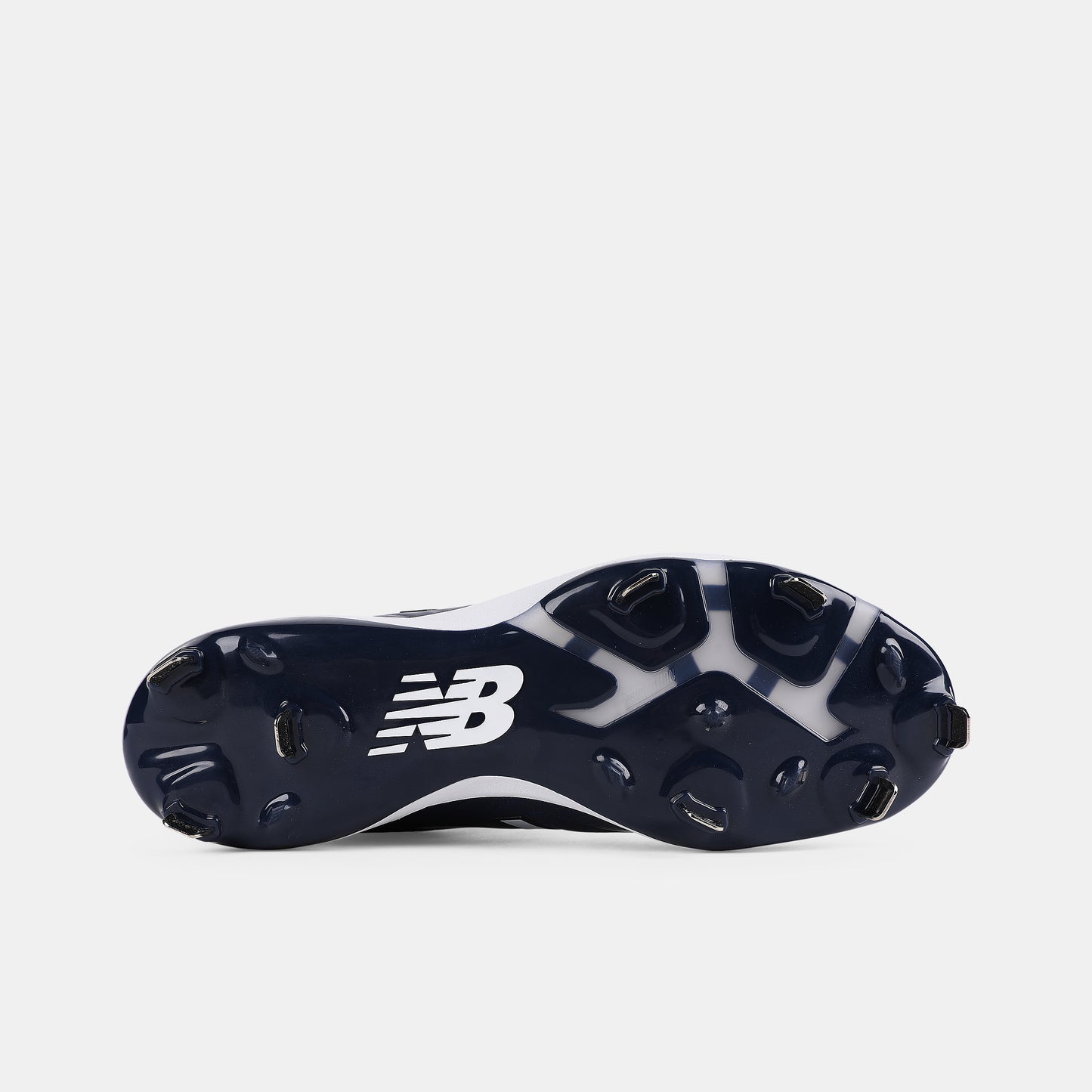 Bottom view of New Balance L4040v5 Lo Cut Metal Baseball Cleats.