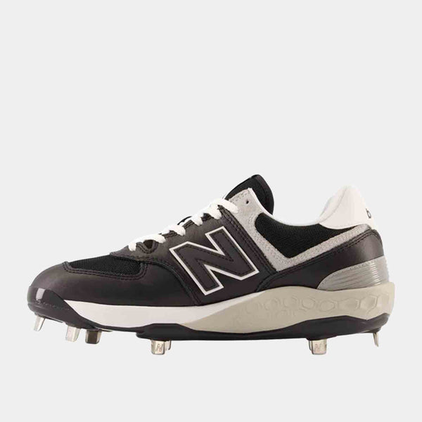Side medial view of Men's New Balance Fresh Foam X 574 Metal Baseball Cleats.