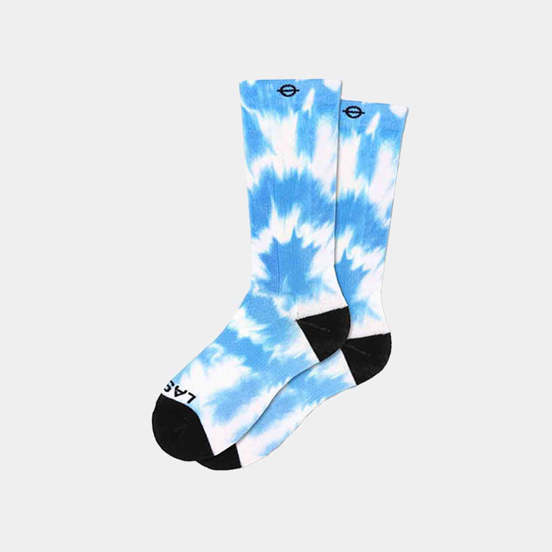 Side view of the Lasso Signature Series Tie Dye Crew Sock.