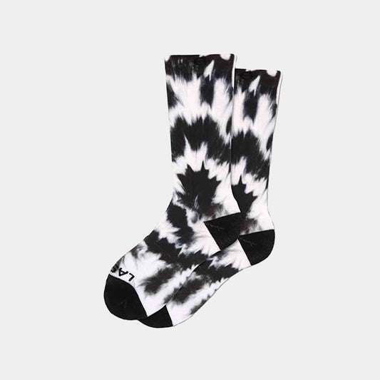 Side view of the Lasso Signature Series Tie Dye Crew Sock.