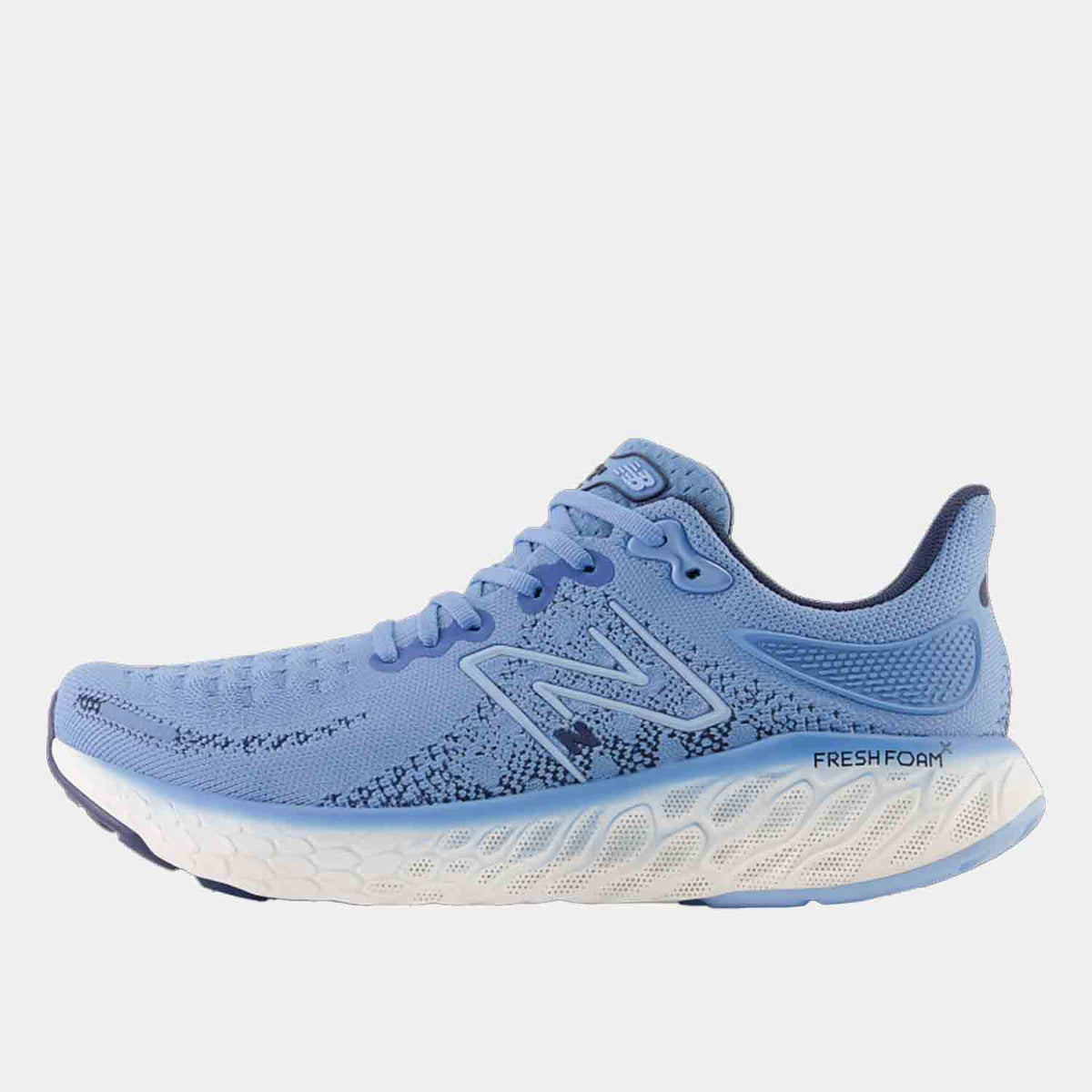 Side medial view of the Men's New Balance Fresh Foam X 1080v12 Running Shoes.