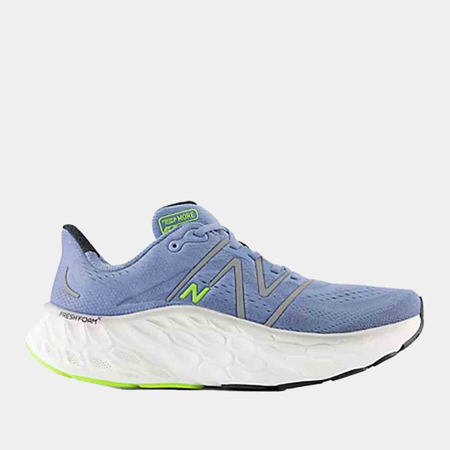 Side view of the Men's New Balance Fresh Foam X More v4 Running Shoes.